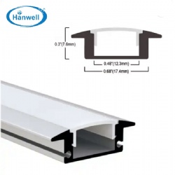 Ultra Thin 3M Anodizing Recessed Tile Edge Aluminium Extrusion Alloys LED Profile Under Cabinet